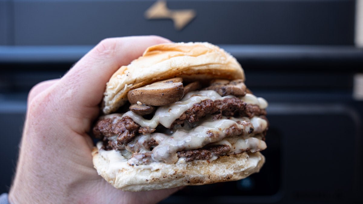 Recipes: Mushroom Swiss Smashburgers